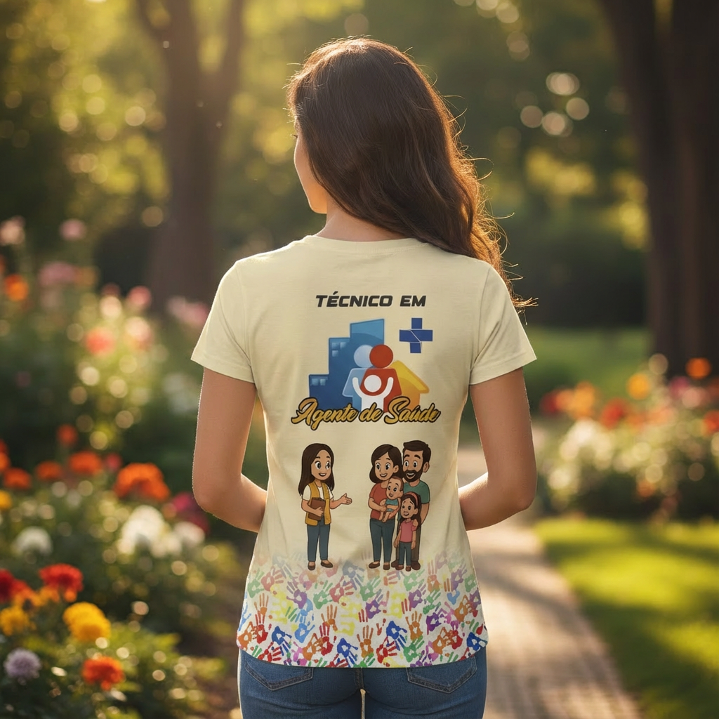 Blusa Agente Comunitária – Profissão Saúde -Creme - Imagem 2