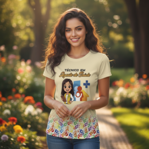 Blusa Agente Comunitária – Profissão Saúde -Creme