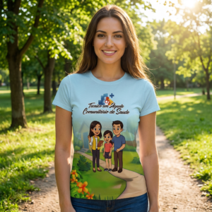 Blusa Agente Comunitária – Profissão Saúde -Azul Bebê
