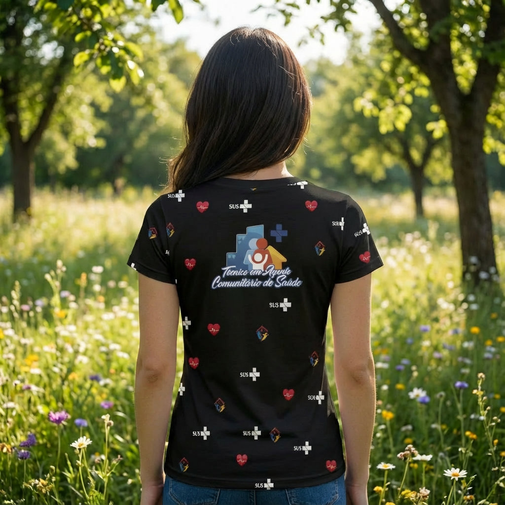 Blusa Agente Comunitária – Profissão Saúde -Preto - Imagem 2
