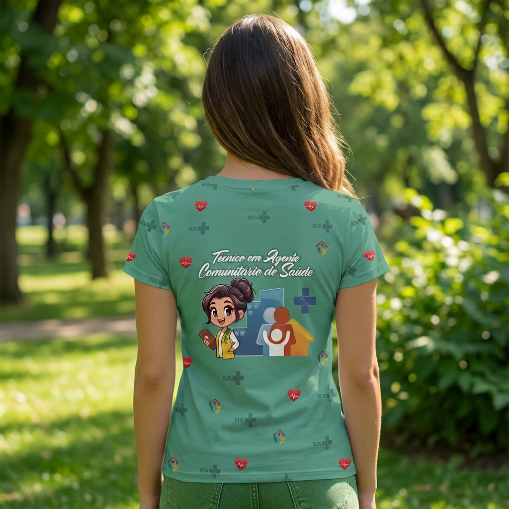 Blusa Agente Comunitária – Profissão Saúde -Verde - Imagem 2